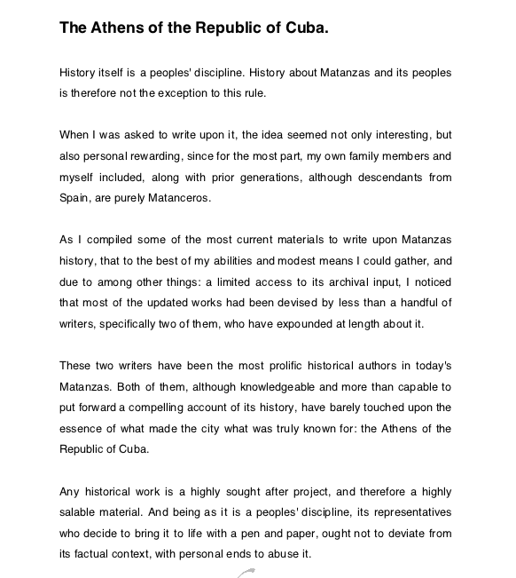 Matanzas and its historians